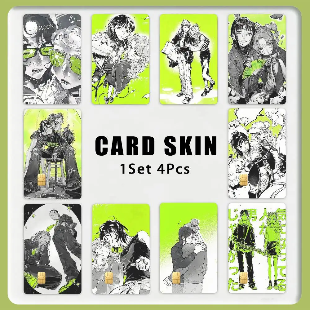 Mitsuru Koya Isaki Fujiwara Aya Koga Mitsuki 1Set 4Pcs Card Skin Sticker Waterproof Film for Credit Debit Bank Bus IC Card