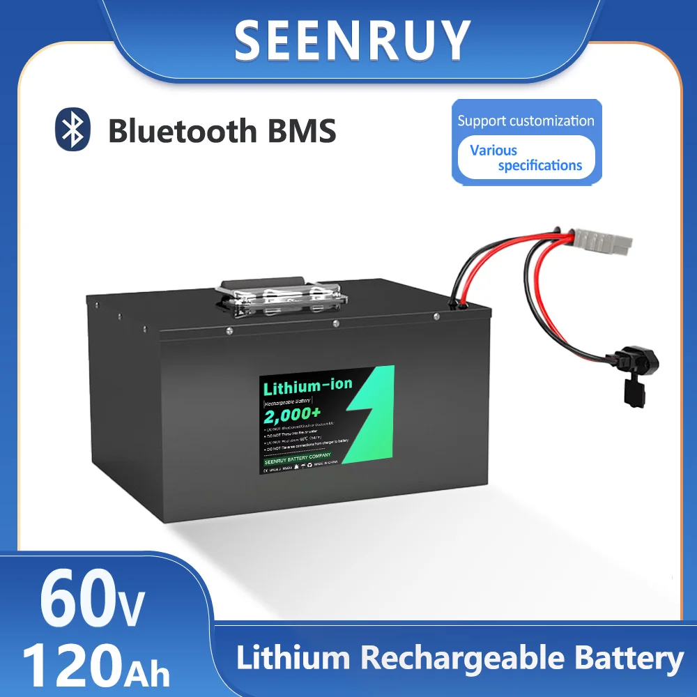 

3.7v LI-ION 60V 120AH Li ion With Charger 100A 150A Lithium Polymer Battery Perfect For Tricycle Motorcycle E-bike Scooter