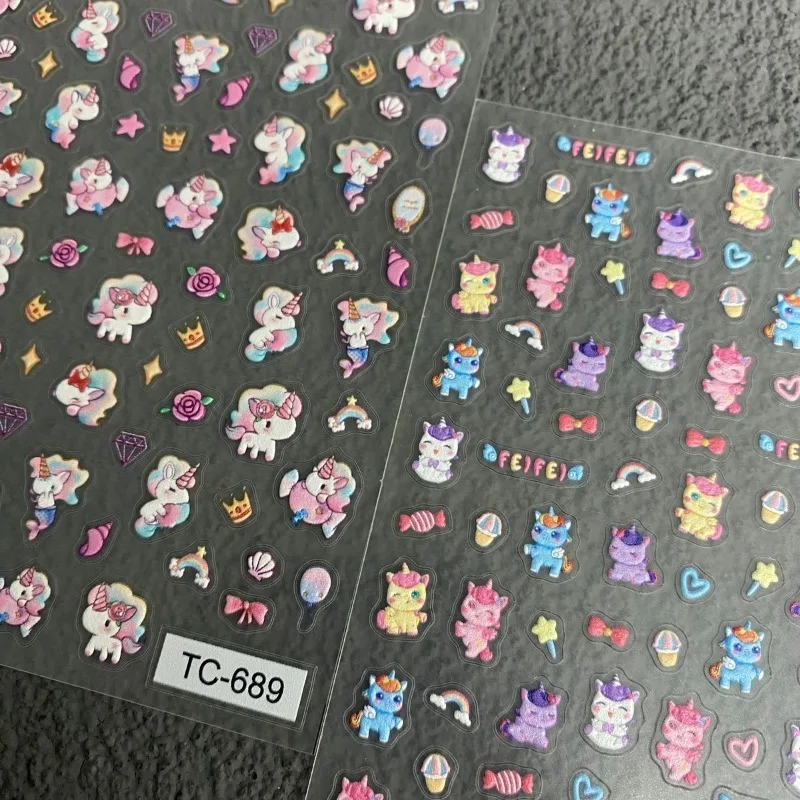 بلدي ليتل المهر الشفق البريق Fluttershy الخنصر فطيرة الإبداعية Kawaii الكرتون الإغاثة ملصقات ستيريو ملصقات لطيف ملصقات الأظافر