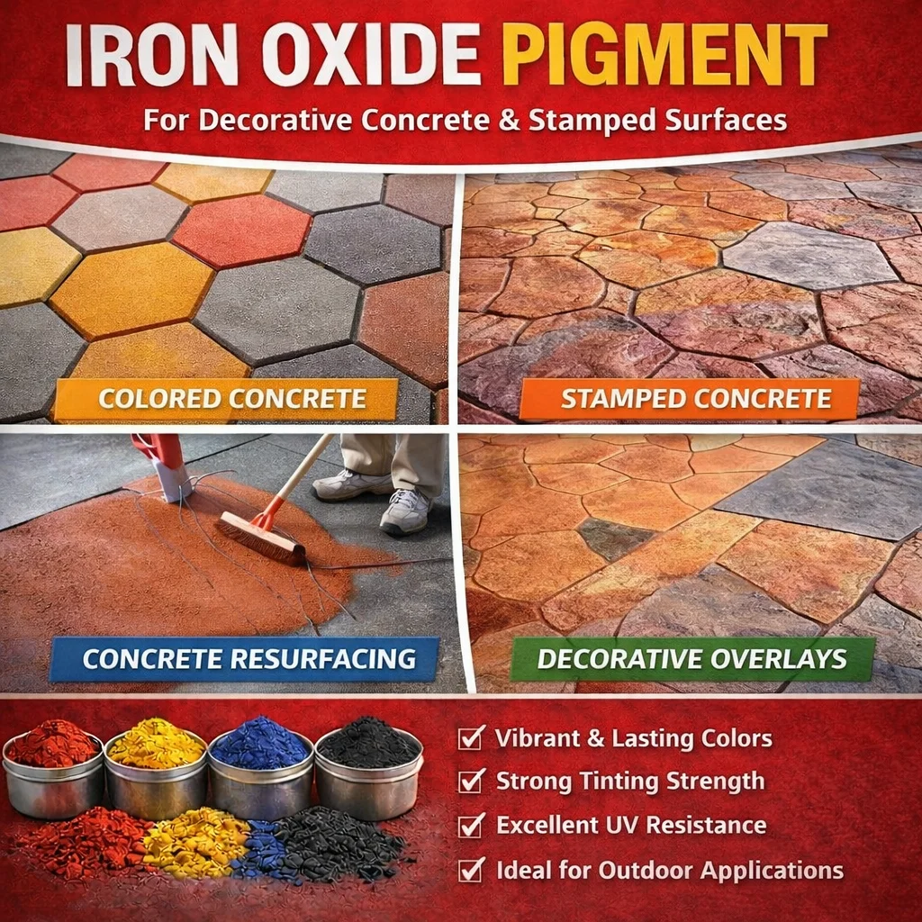 

Industrial Iron Oxide Pigment for Decorative Concrete Stamped Concrete Flooring Durable Colorant