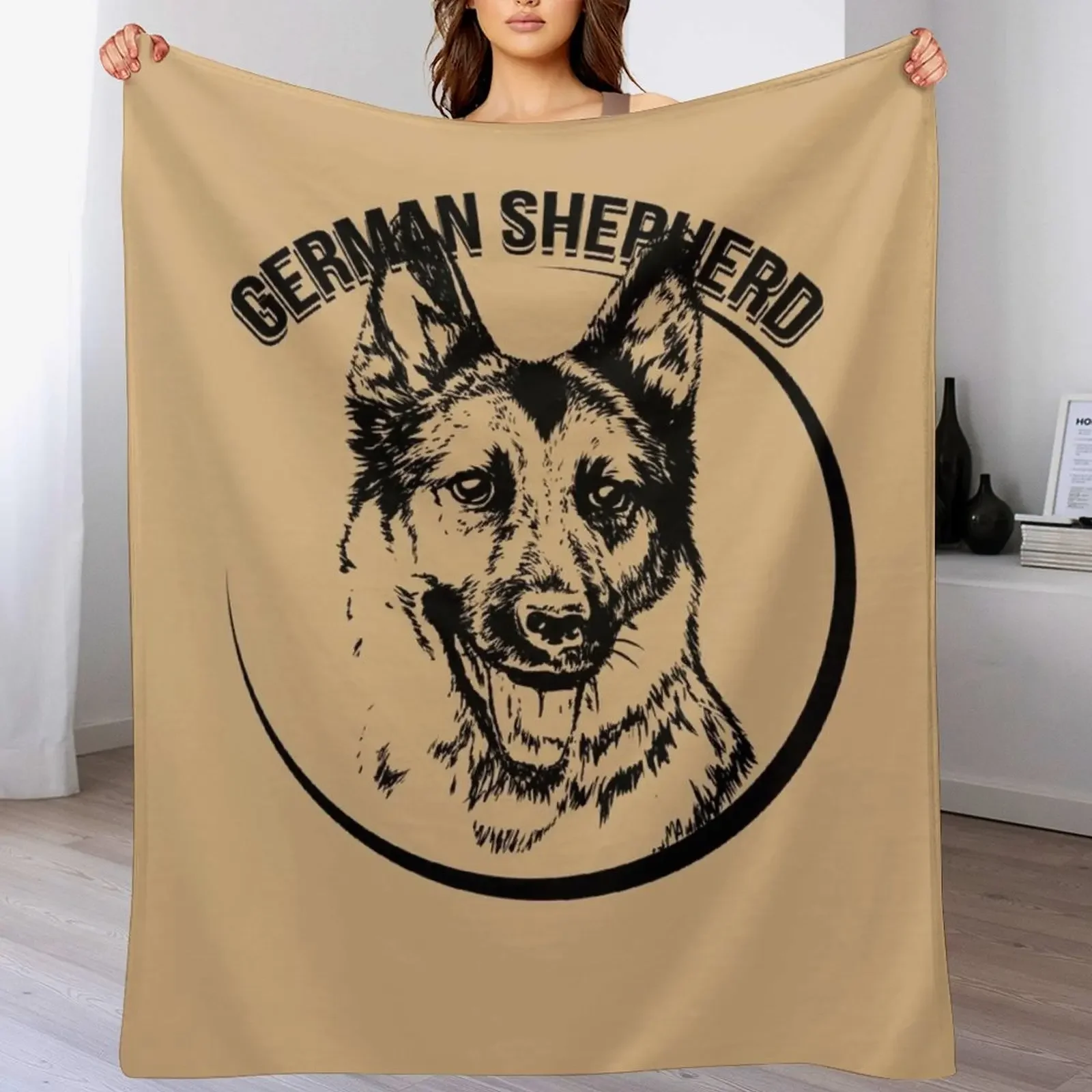 German Shepherd Throw Blanket Stylish Warm Blanket for Living Room Bedroom