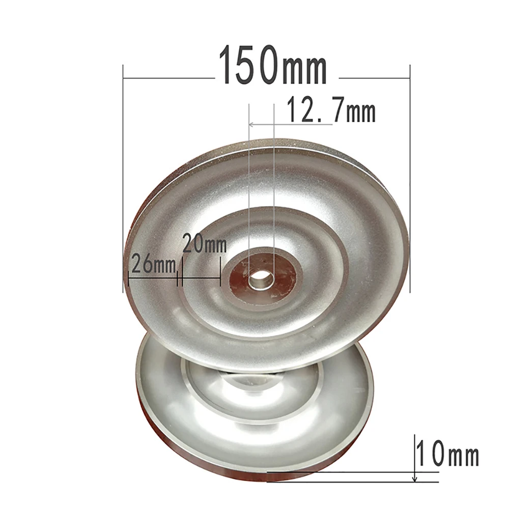 Disco abrasivo concavo da 6 pollici Dischi diamantati Ruota Taglio vetro Gioielli Roccia Lapidaria Lame per sega Diametro 150MM 80-3000 Grana