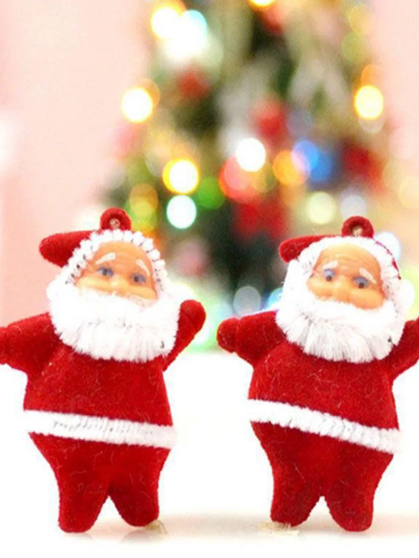 6pcs Mini Santa Claus Pendants Christmas Tree Decoration New Year Christmas Decorations For Home Navidad