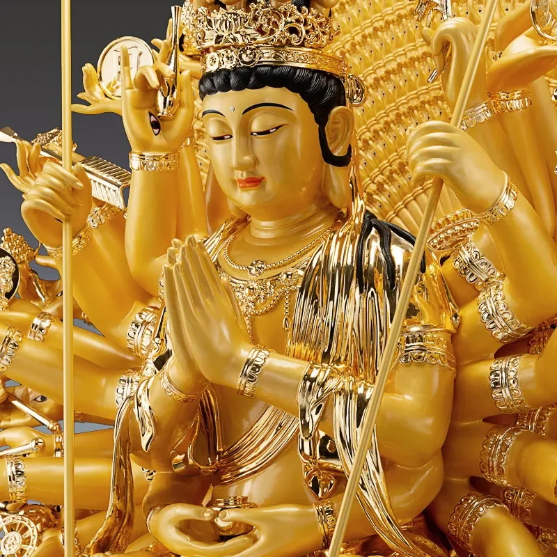 1.6-3 meter tembaga murni ribu mata patung Buddha Seribu Tangan statue Bodhisattva patung perunggu