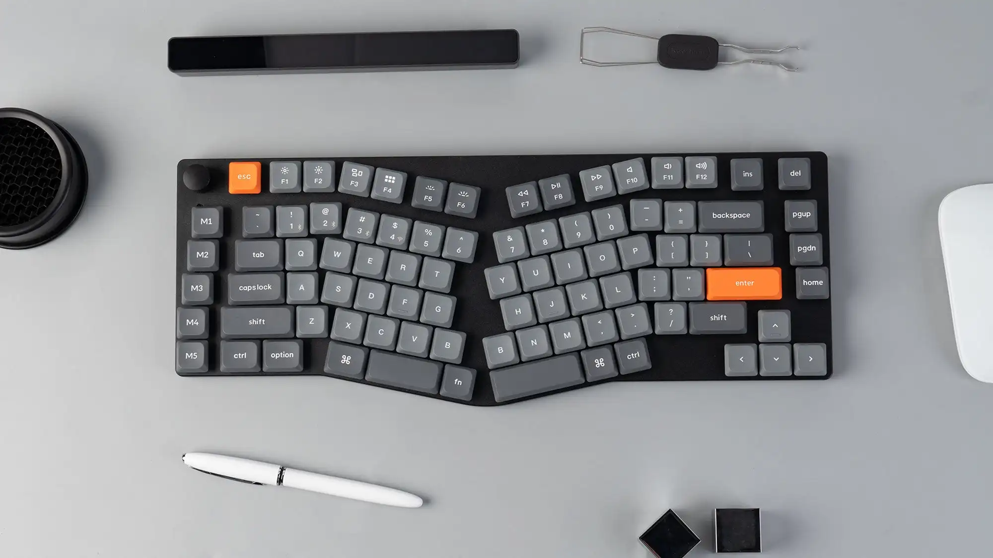 Imagem -02 - Max sem Fio Personalizado Teclado Mecânico Perfil Baixo Interruptor Gateron Rgb Backlight Qmk Alice Layout Keychron-k15
