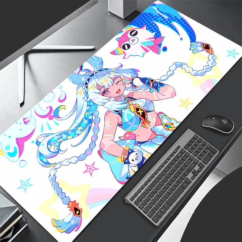 Mousepad Computer Gaming Accessories Keyboard Pad Office PC Rubber G-genshin Impact Mualani Mouse Pad Decoracion Desk Mouse Mat