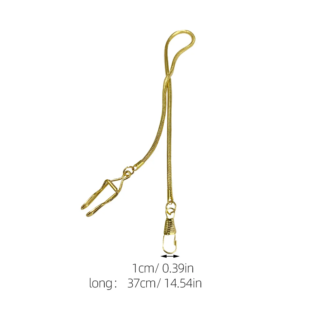 2 قطعة سلاسل ساعة الجيب للرجال سلسلة فوب معدنية كليب صدرية سترة سلسلة متوافقة مع جيب قلادة البوصلة