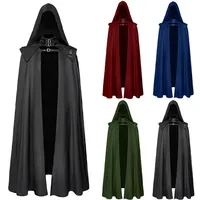 Medieval Hooded Coat Gothic Long Cape Death Cape