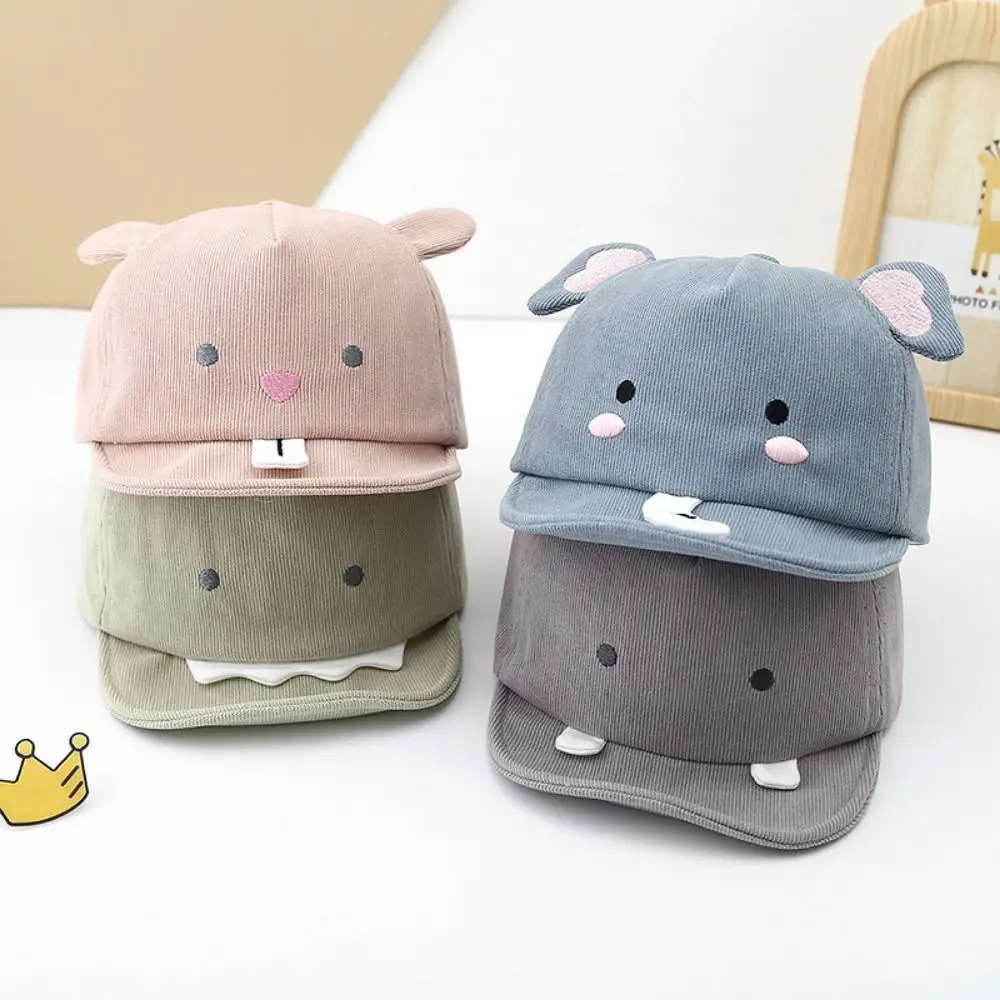 

Cute Animal Baby Baseball Hat Soft Brim Solid Color Cartoon Infant Peaked Cap Adjustable Comfortable Kids Sun Hats Outdoor
