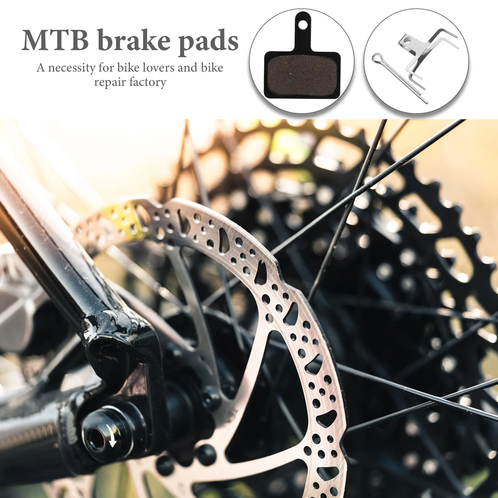 

High Performance Mountain Bike Disc Brake Pads Replacement Cycling Supplies Half Metallic Brake Blocks For Scooter Road Bike