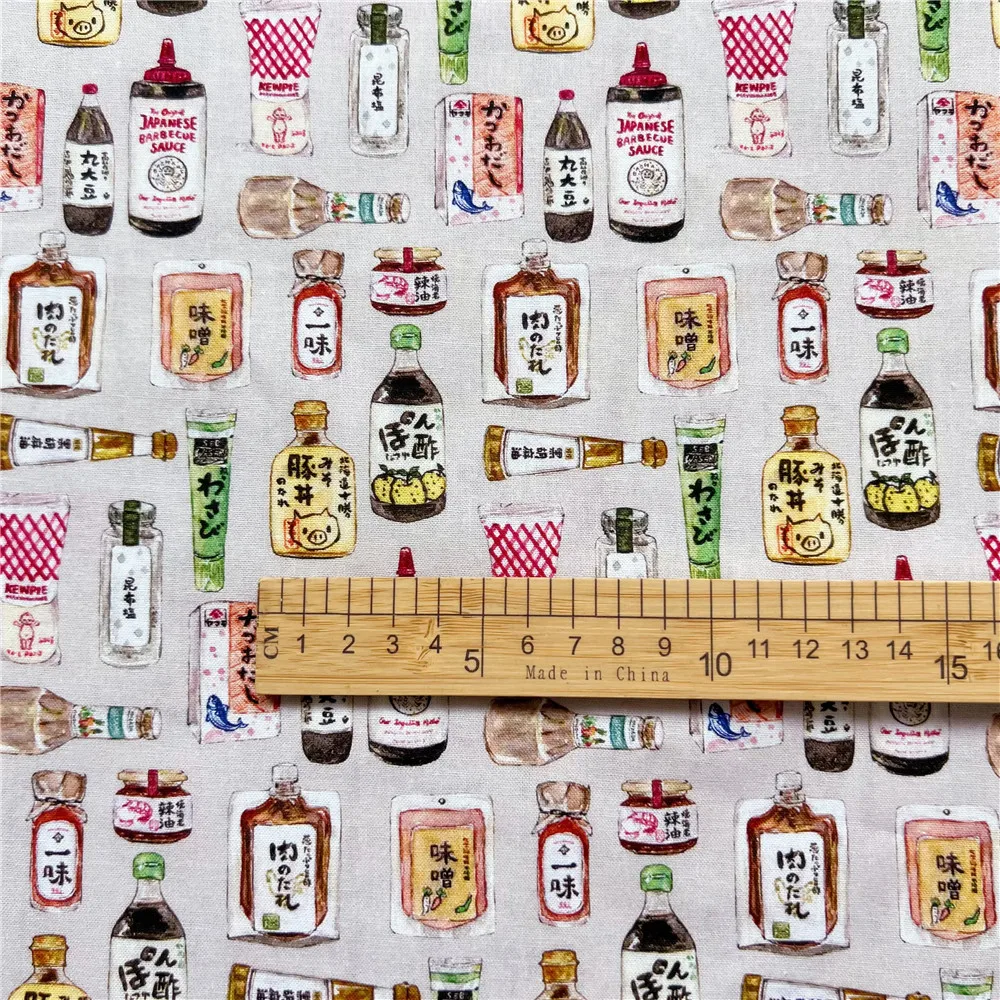 Mini Pattern Japanese Seasoning 100% Cotton Fabric Patchwork Sewing Quilting Fabrics Needlework For Tissue DIY Cloth Sew Dress