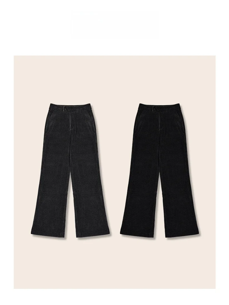 

Зимние повседневные брюки ZINCCA, прямые, расклешенные, из полиэфирного волокна, с застежкой на молнии на талии, не мнущиеся, женские