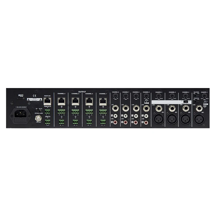 Thinuna IP-9624AD III โรงเรียน IP Network Broadcasting ระบบโรงพยาบาล IP Audio System 8 อินพุต 4 เอาต์พุต SIP Network Audio Mixer