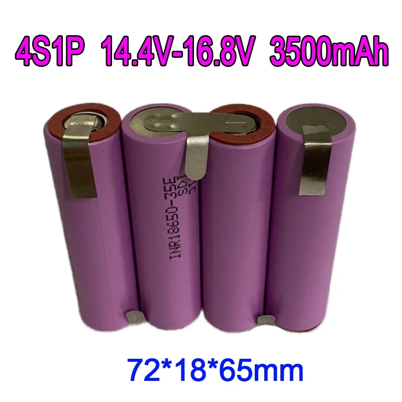 18650 Lithium-Ion Rechargeable Battery Pack 35E 2S1P~6S1P 7.2V-25.2V 3500mAh Screwdriver Welding Battery