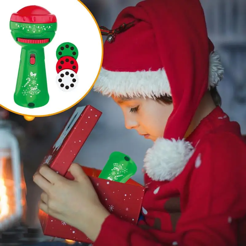 Christmas Flashlight Projector For Kids Cognition Fun Torch 24 Christmas Patterns Flashlight Projector Bedtime Cognition Fun