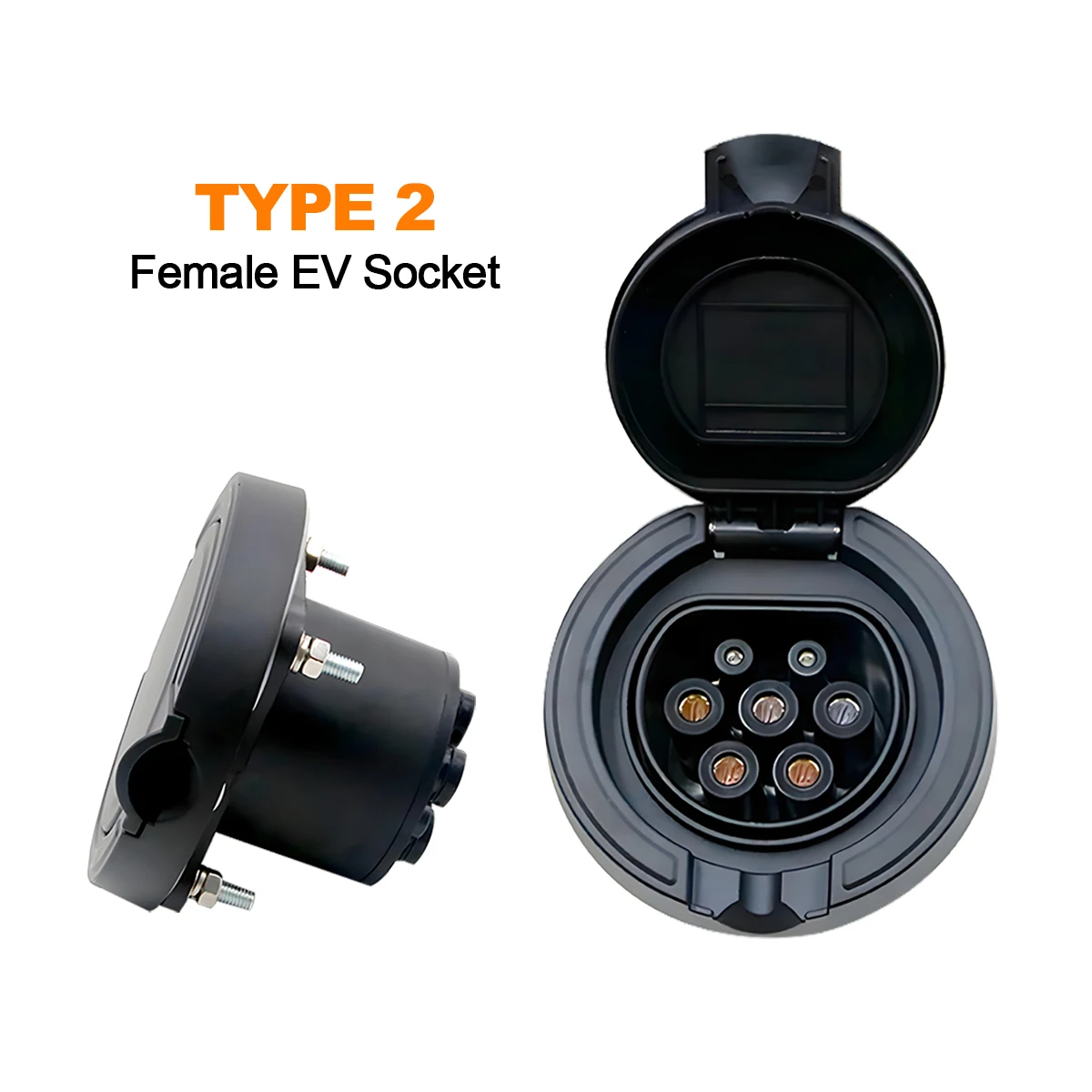 GOODCELL EV Charger Socket Installed in Type 2 IEC 62196-2 EV Charging Station 16A 32A Single Three Phase 22kw Female Socket
