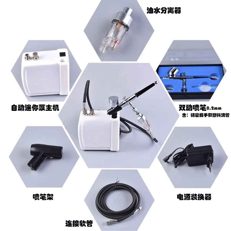 Malwerkzeug für Figurenmodelle, Sprühpumpe, Sprühfarbstift, Mini-Luftpumpen-Set