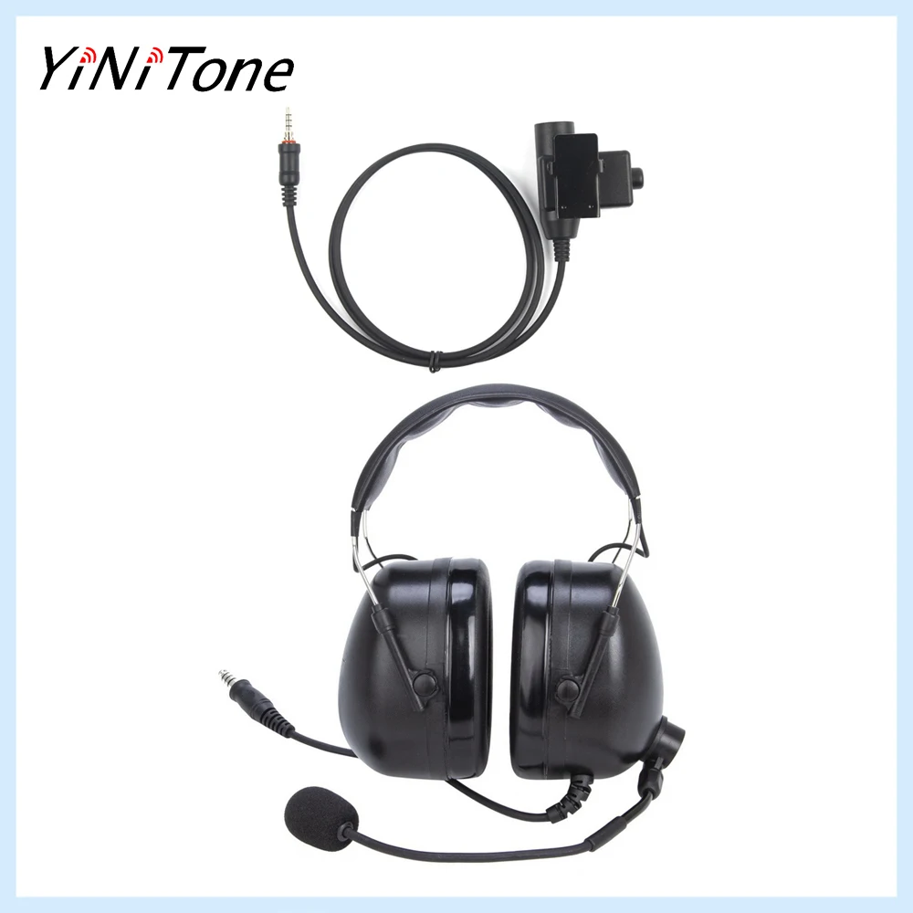 

Universal Aviation Pilot Headphone Two Way Radio Headset Microphone with U94 PTT Adapter for Yaesu Vertex VX-6R VX-7R FT-270R FT