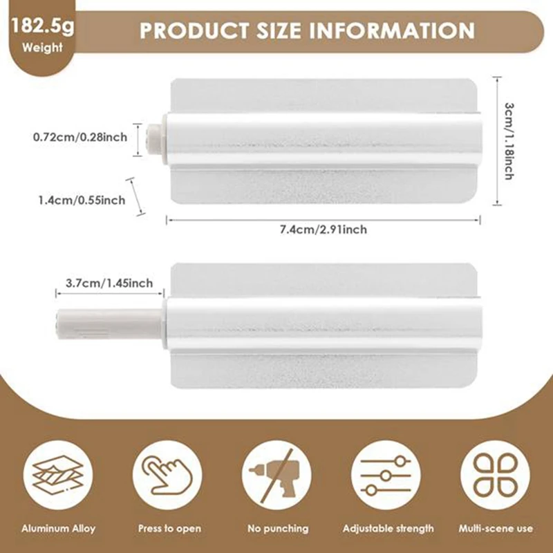 Best-6 шт. Магнитная защелка для двери шкафа, дверная защелка для открытия двери, двойная магнитная защелка для шкафа