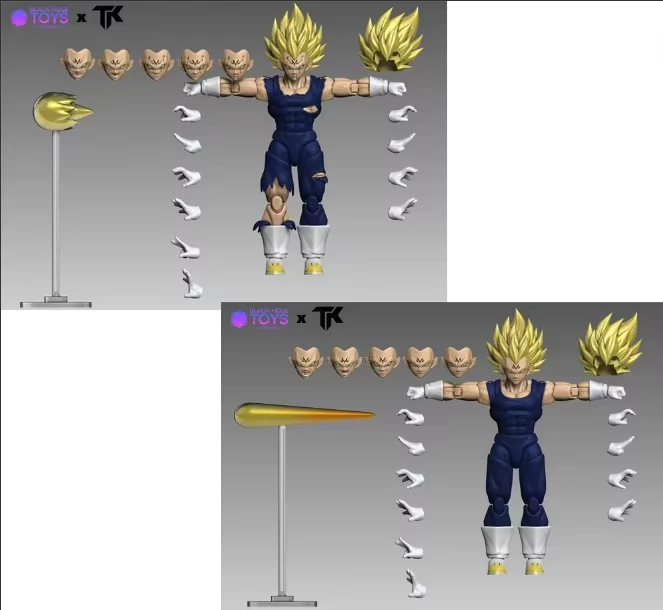 

Black Hole Toys & TK Super Saiyan SSJ Majin Vegeta Action Figures Full Power Anime Dragon Ball SHF Majin Vegeta Models Gifts Toy