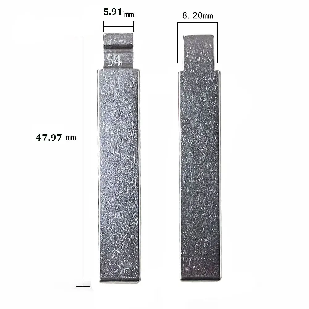10pcs 54# HU83 Metal Uncut Blank Flip Remote Key Blade for Peugeot 407 Citroen for Keydiy KD Xhorse VVDI JMD Car Key Blanks