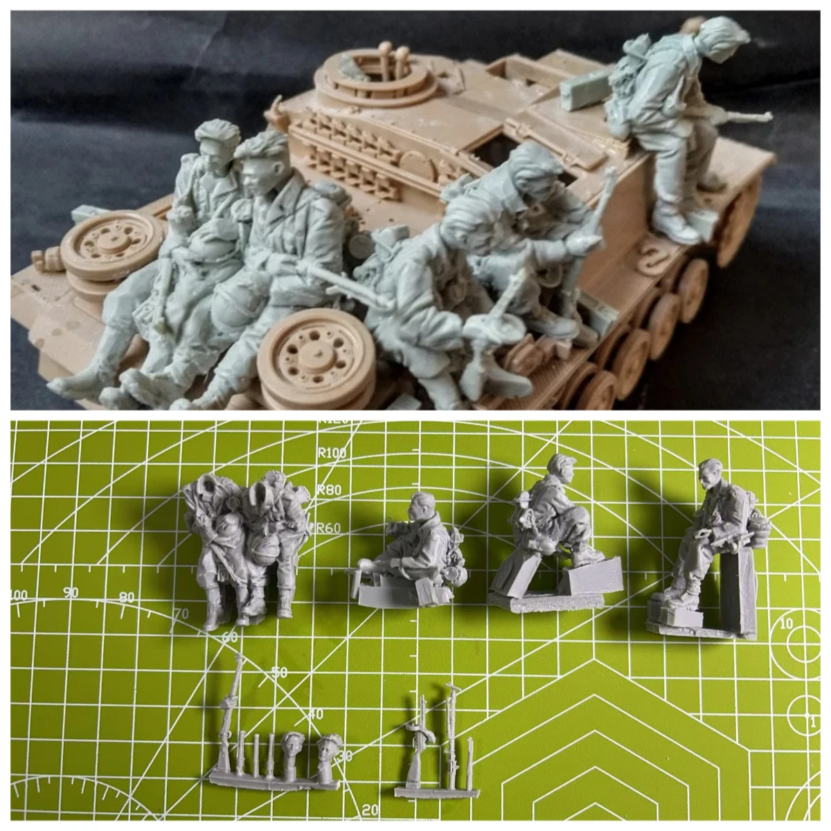 

1/35 Die Cast Resin Model Assembly Kit for Tank Soldiers on The Eastern Front Unpainted Model for 5 People
