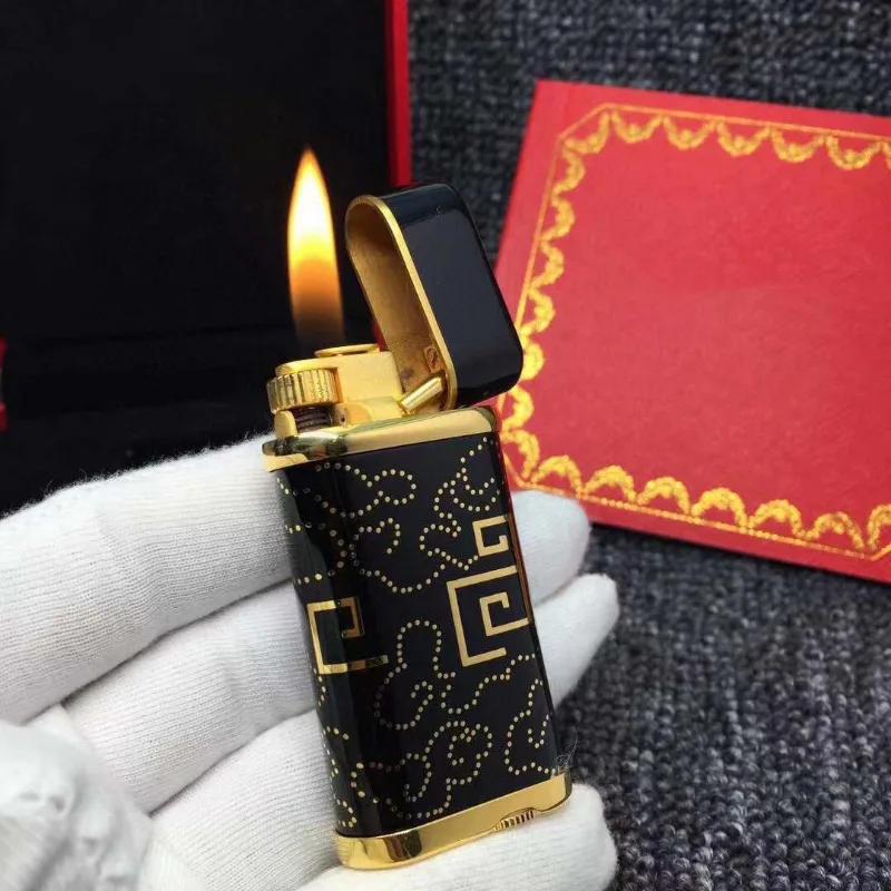 Metal Gas Torch Lighter Portable Smoking Accessories Windproof Outdoor High-Flame Lighter Luxury Ultrathin Cigarette Lighters