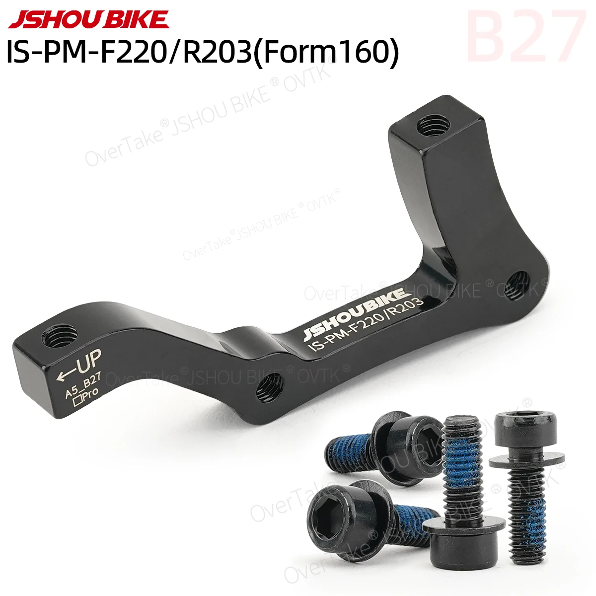 

JSHOUBIKE 1/2/4/10/20PCS MTB Disc Brake Caliper Mount Adapter Fork and Frame IS TO PM From 160mm TO 220/203mm Rotor 6066AL