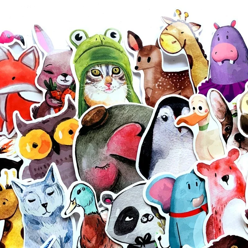 2Sets = 100Pcs Neue Aquarell Aufkleber Computer Auto Kühlschrank Wasserdichte Aufkleber