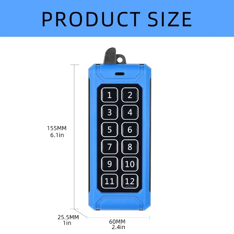 DC4.5V ホイスト リモート コントロール 2 キーから 12 キー ヘビーデューティ産業用アプリケーション向けインテリジェント管理チップ内蔵 K1KF