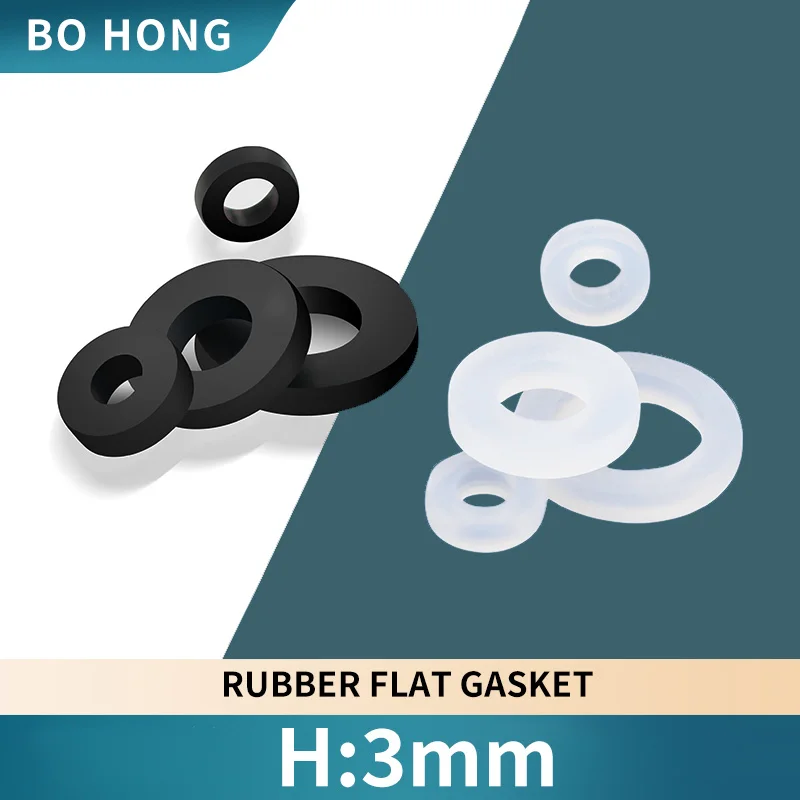 H3mm Flachdichtung M2-M42 Nitril-Silikon-Fluorkautschuk NBR VMQ FKM verschleißfeste, stoßdämpfende, wasserdichte Dichtung