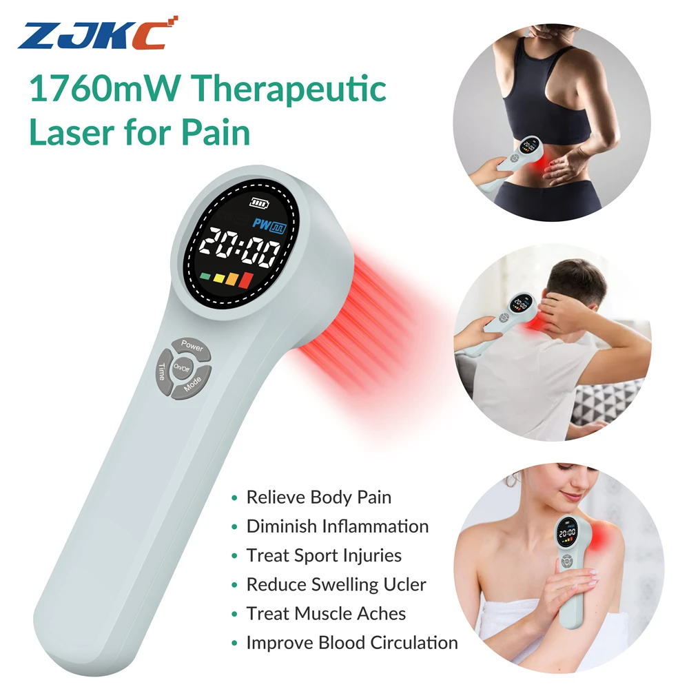 ZJKC LLLT Laser Therapy Device for Pain Relief 660nm 810nm 980nm Cold Laser Therapy for Soft Tissue Injuries Muscle Strain