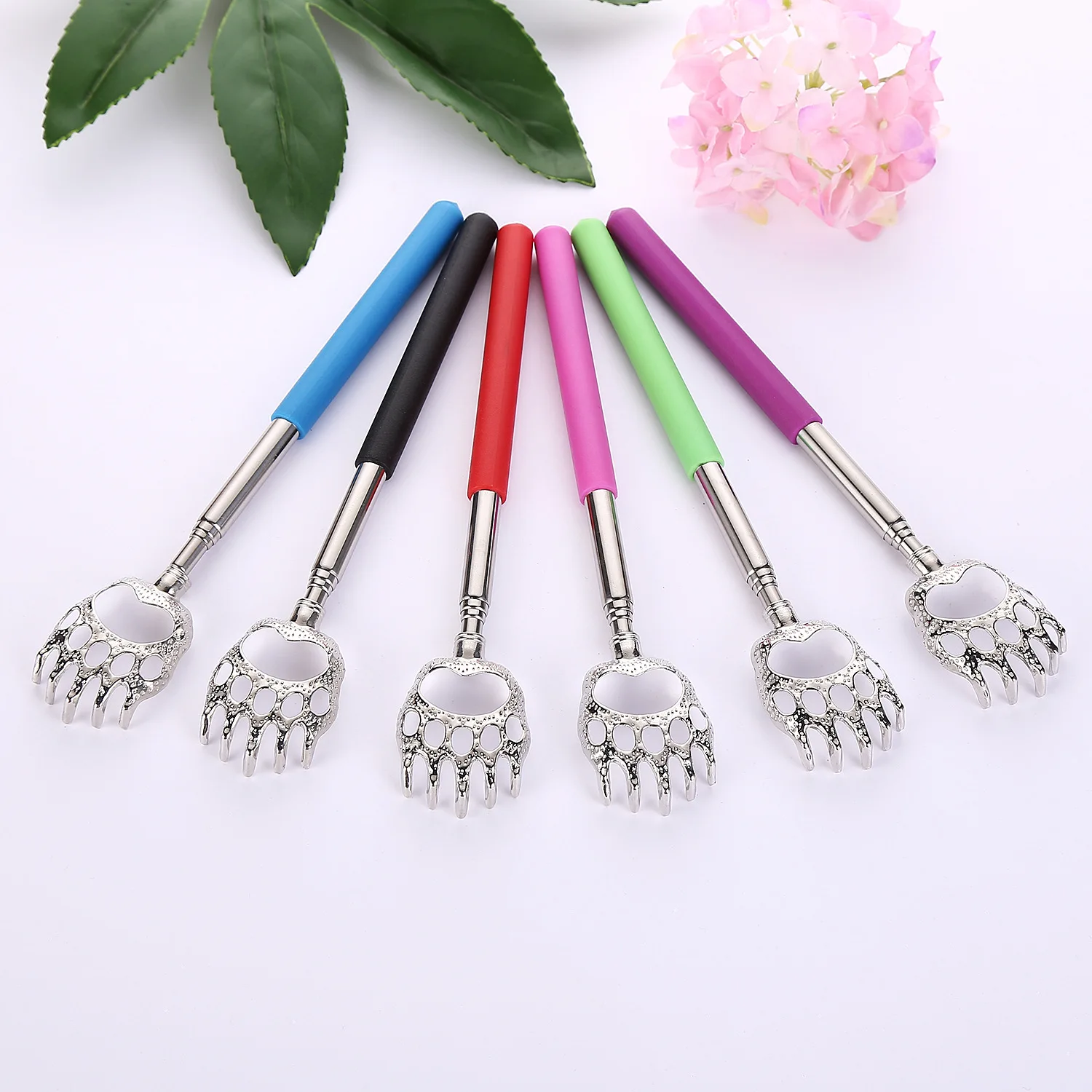 Stainless Steel Back Scratcher Telescopic Scratching Massager Extendable Itch Old Man Happy Health Products Hackle Handicrafts