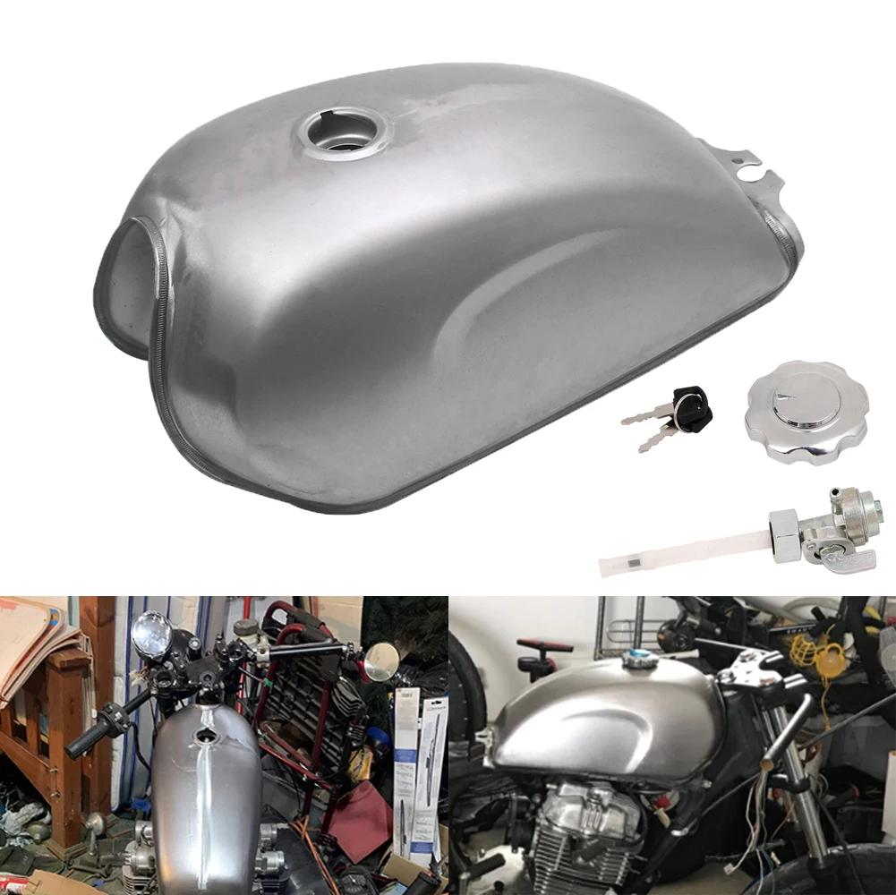 

Universal Unpainted 9L 2.4 Gallon Motorcycle Fuel Gas Tank Cafe Racer Scrambler For Honda Yamaha Kawasaki BMW CFMOTO Mandrill