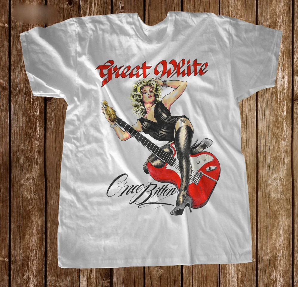 

Great White Band Heavy Cotton All Size Unisex White Shirt