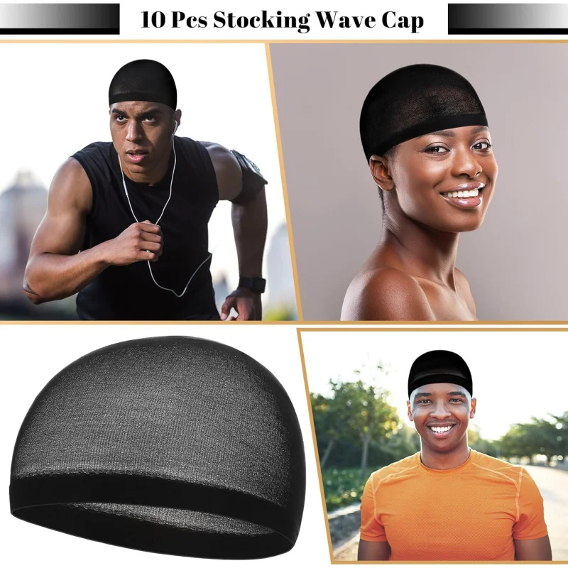 Ramede Stocking Wave Cap for Men Adult Stretchy Nylon Skull Wave Lightweight Beanie Caps Waves for Man Women image 6
