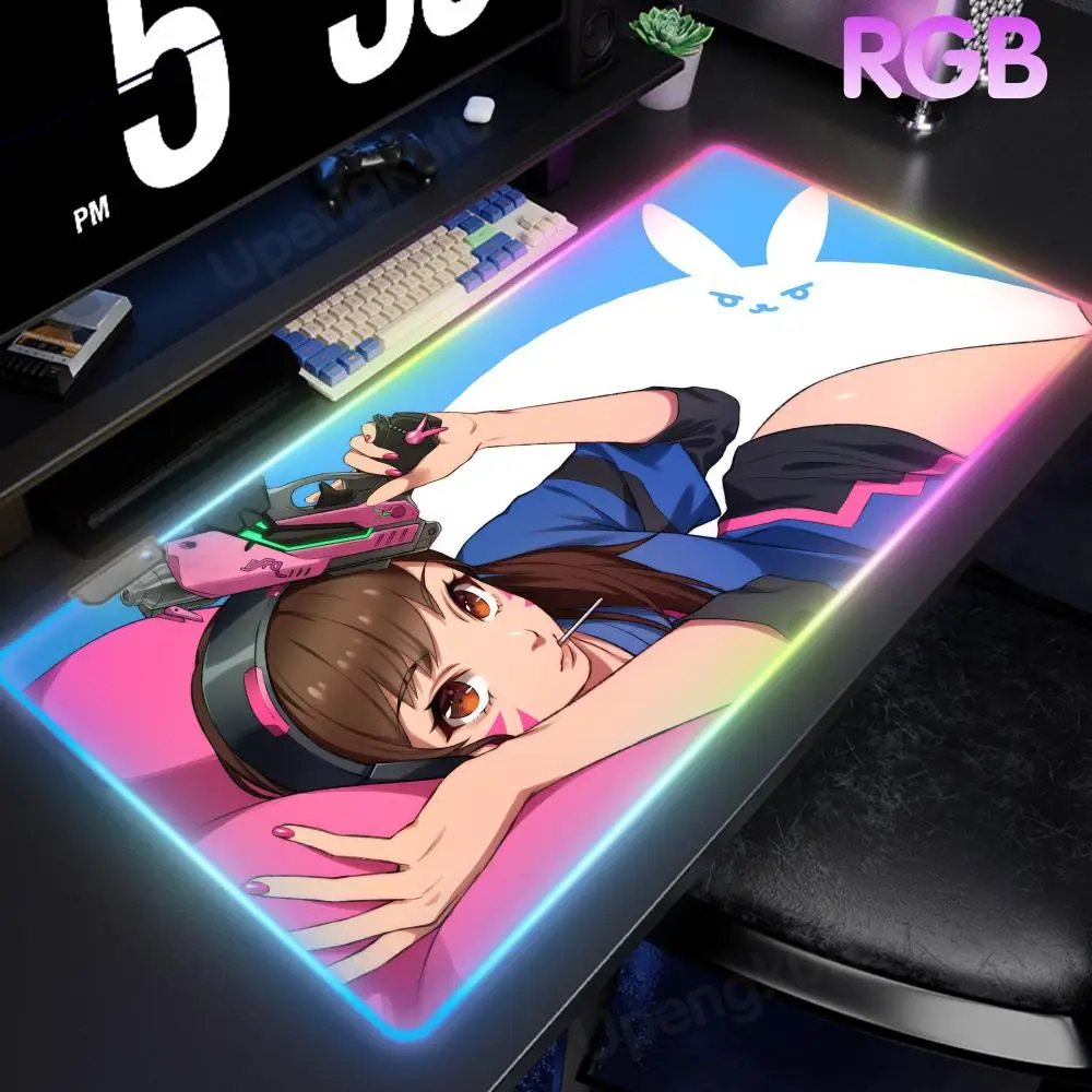 D_d V_va Mouse Pad Gabinete Pc RGB Mouse Pad Size For Game Player Desktop PC Computer Laptop  Desk Protector Fashion Cute Desk M