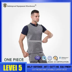 Military Tactical Self-Defense Level 5 Protection Combat Double-Layer Inner Wear Invisible Hppe Fiber Anti-Cutting Clothing