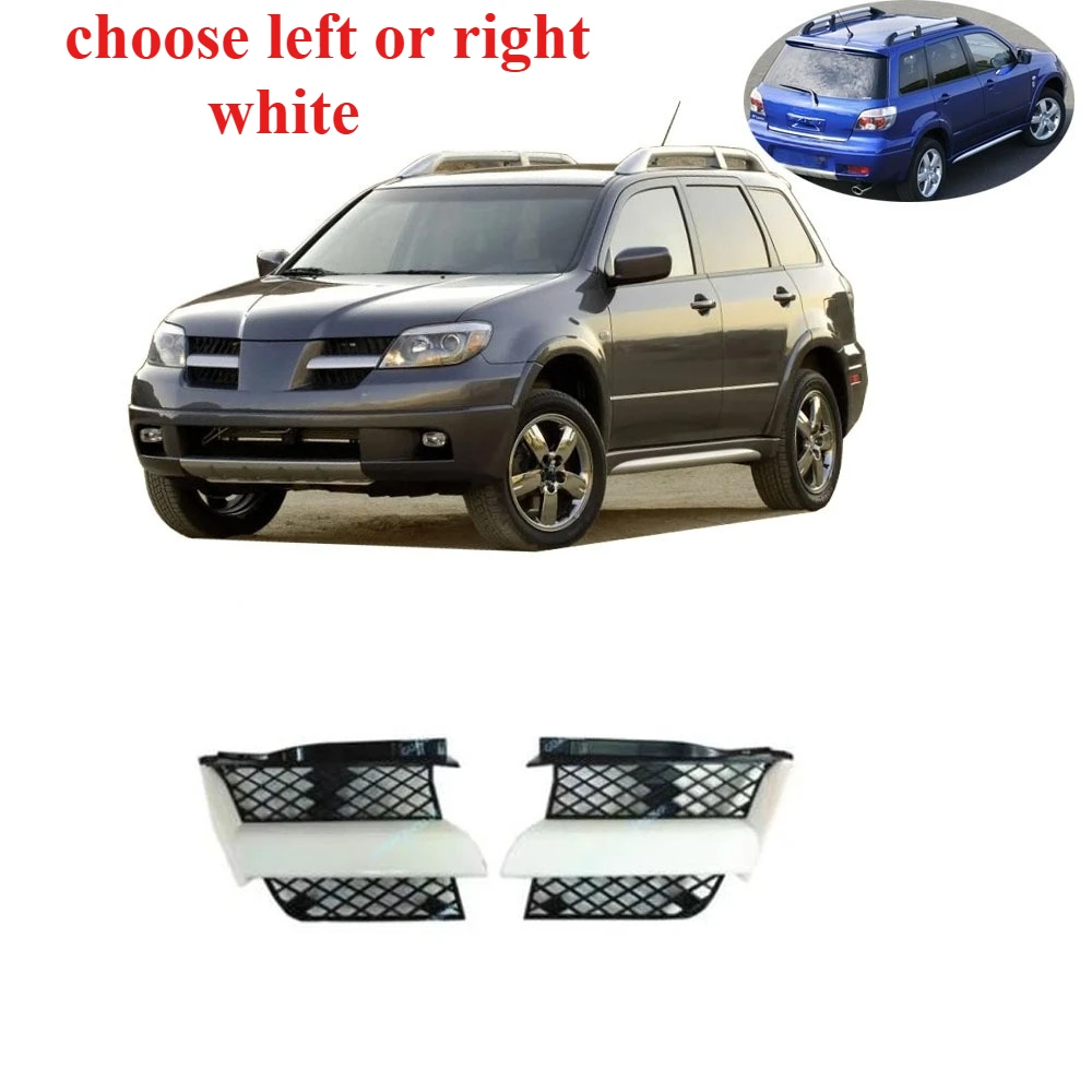 

1 Piece White Front Bumper Net for Outlander 2003-2007 Front Grille for Airtrek Mn133229 Choose Left or Right