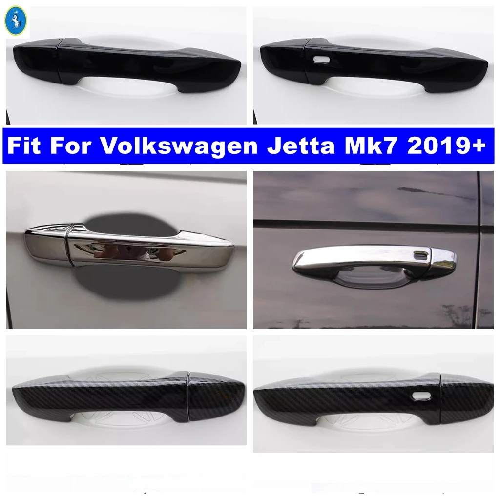 

Car Outside Door Pull Doorknob Handle Bowl Decor Panel Cover Trim ABS Accessories For Volkswagen Jetta Mk7 2019 2020 2021 2022