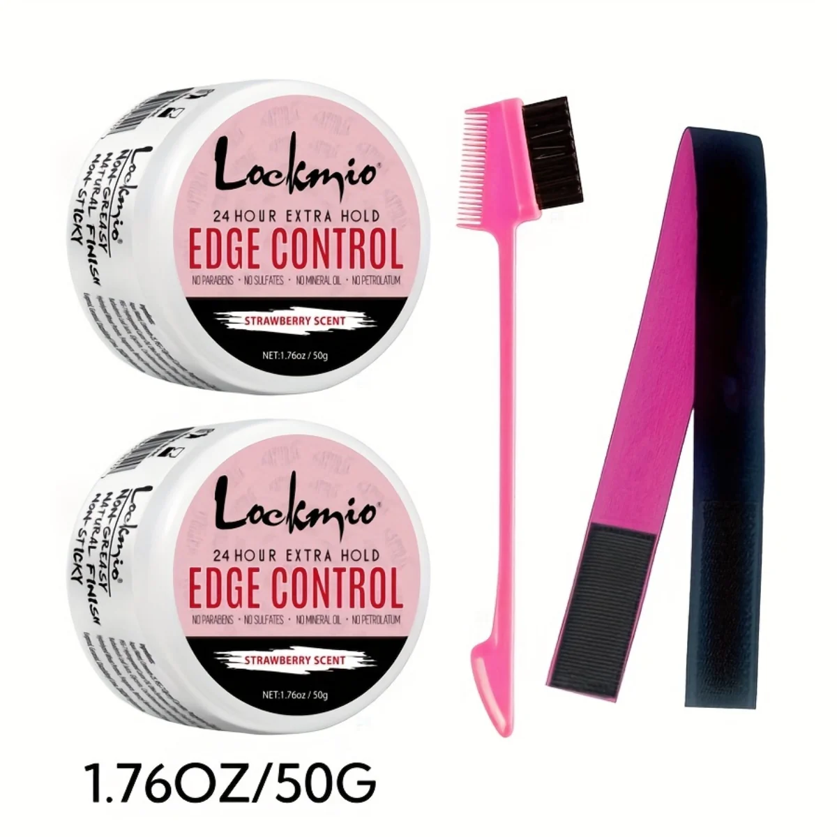 50g Edge Control Gel Set,Women Hairline Gel Anti Break Hair Shape Wax Non-Greasy Hair Styling Cream Anti-Frizz Wax Stick For Wig