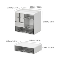J2HC Desk Organiser with Drawers Makeup Organiser Multifunctional Pen Holders Office Storage Box Office Organiser