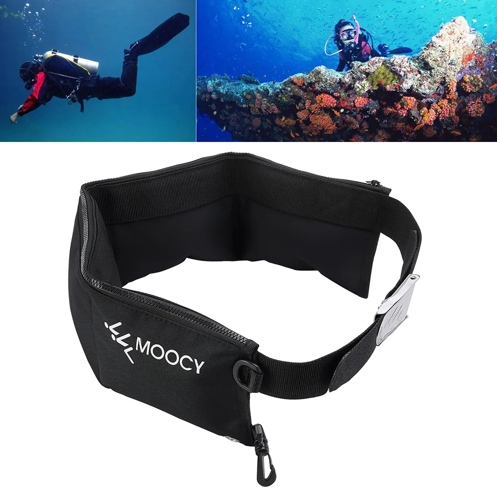 Scuba Diving Weight Belt Portable Snorkeling Diving Weight Belt Bag with 4 Pockets Tech Dive Webbing Straps Harness Accessories