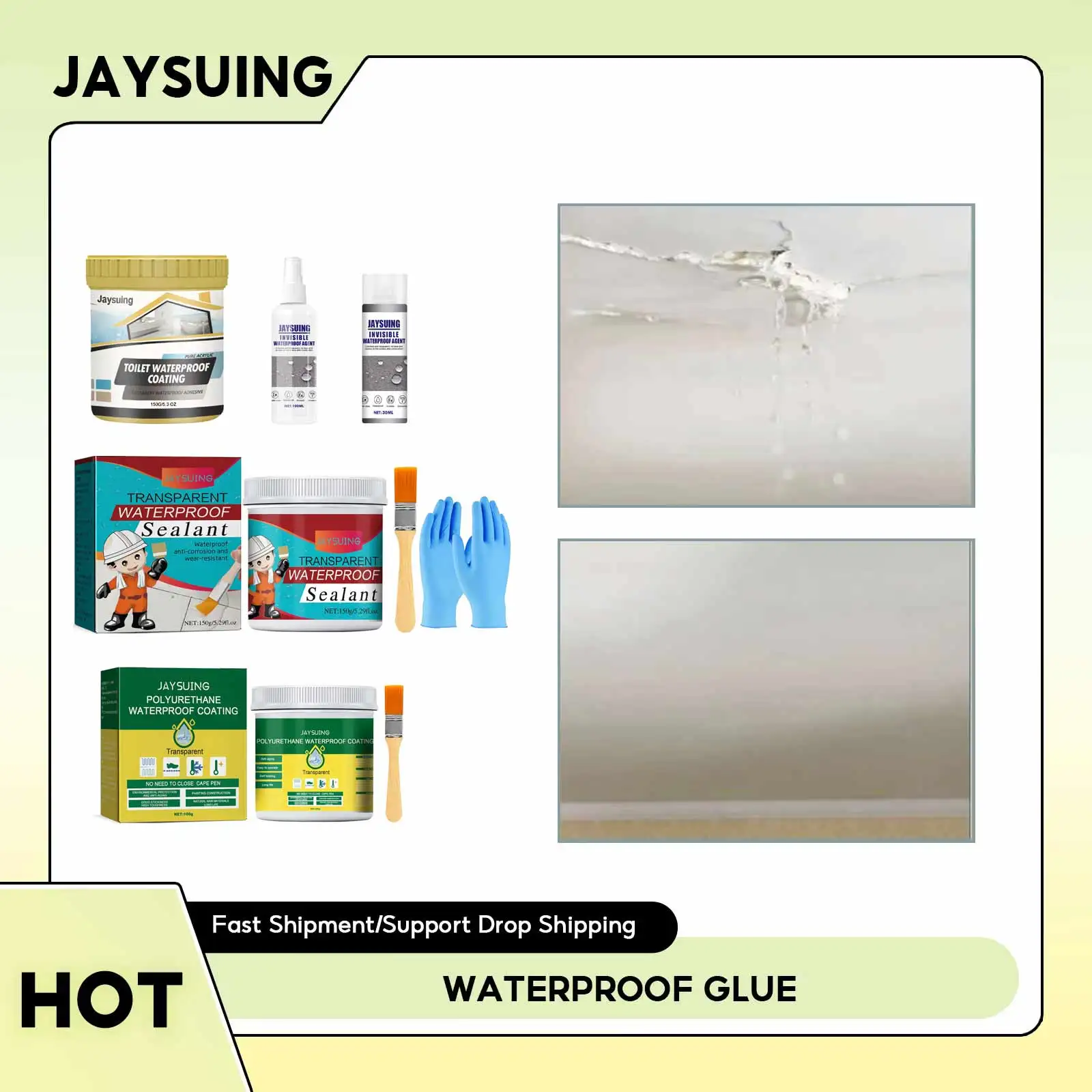 30ml Invisible Waterproof Agent Sealant Glue Transparent Sealing Coating Leak-Free Toilet Repair Strong Bonding Sealant