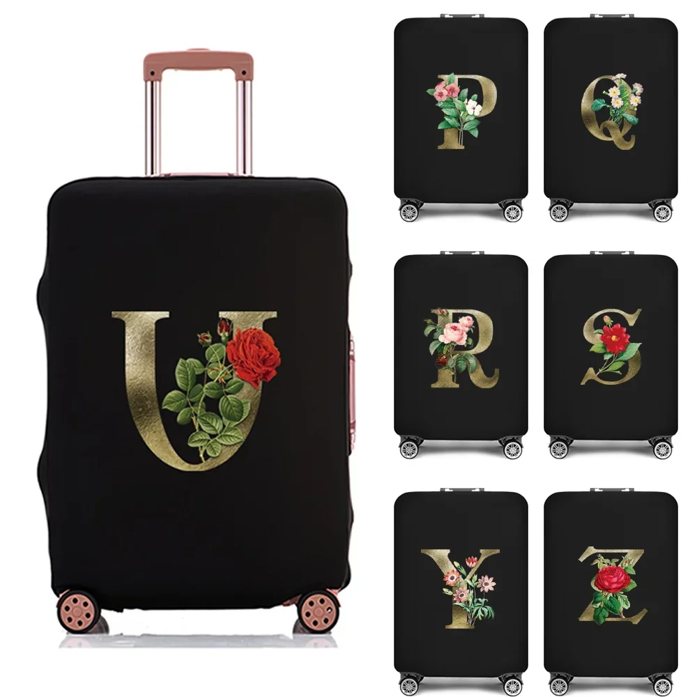 

Luggage Cover Protective Suitcase Trolley Case Dust Cover 18 To 28 Inch Golden Flower Series Pattern Elastic Travel Protective