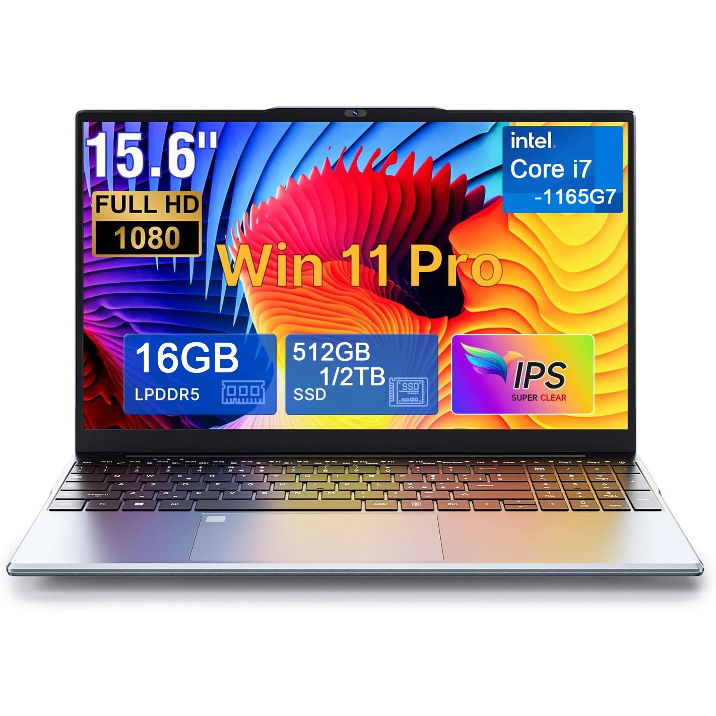 Neuer Laptop Intel Core I7 1165G7 Windows 11 Pro 16GB RAM 1TB 2TB SSD Gaming-Laptops 4K HD Büro-PC Gamer Fingerabdruck-Entsperrung