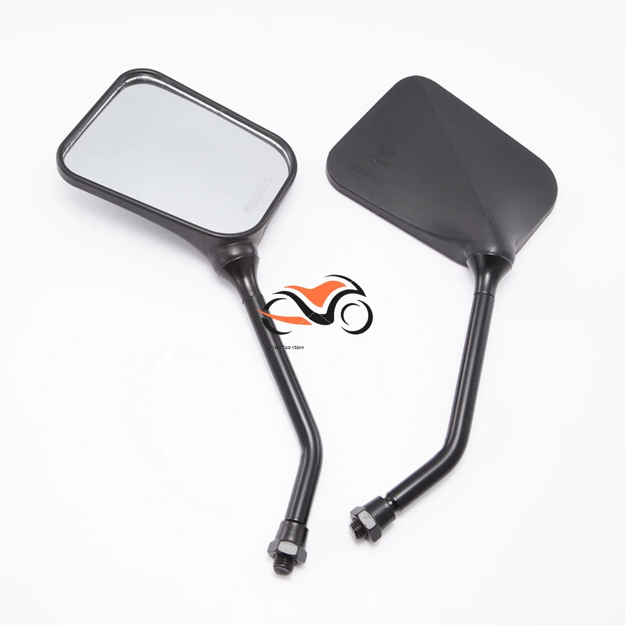 

10mm Motorcycle Side Mirror for Suzuki Haojue Jincheng AX100 GS125 QS125 Street Bike E-Bike Rear View Glasses Square Back Mirror