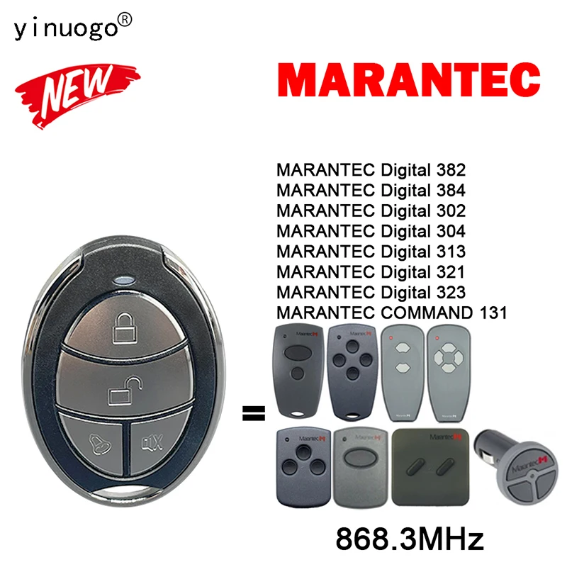 

For Clone MARANTEC Digital 302 304 313 321 323 328 324 COMMAND 131 868MHz Garage Door Remote Control Electric Door Control