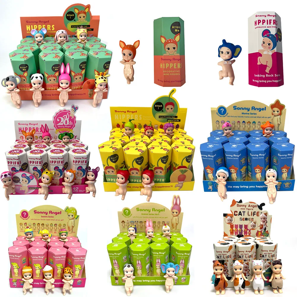 Anjo quente caixa cega 20th aniversário colheita série frutas e vegetais anime figuras ornamentos bonecas fãs crianças presente