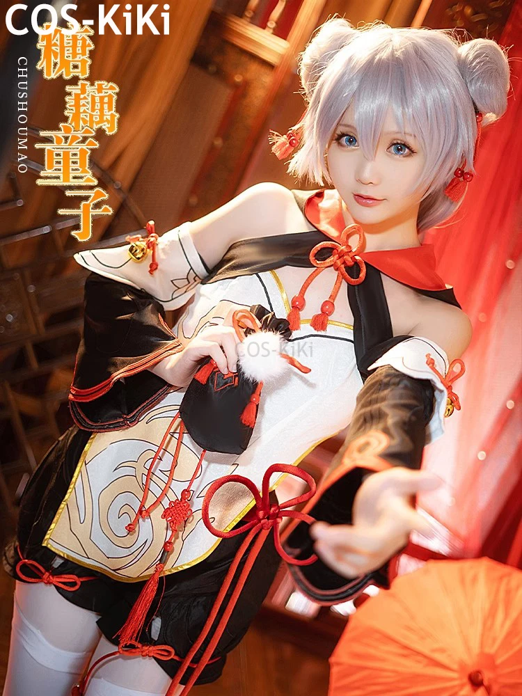 COS-KiKi Honkai Impact 3rd Theresa Apocalypse Sugar anni Warashi Game, Soft Cosplay Costume, Halloween Party Outfit